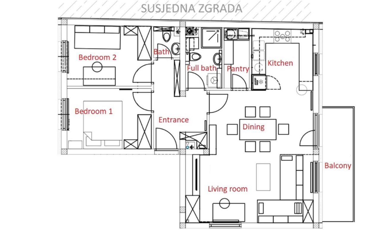 Modern 4-Star Luxury Apt - Wfh Ready, Free Parking Zagreb Exterior foto